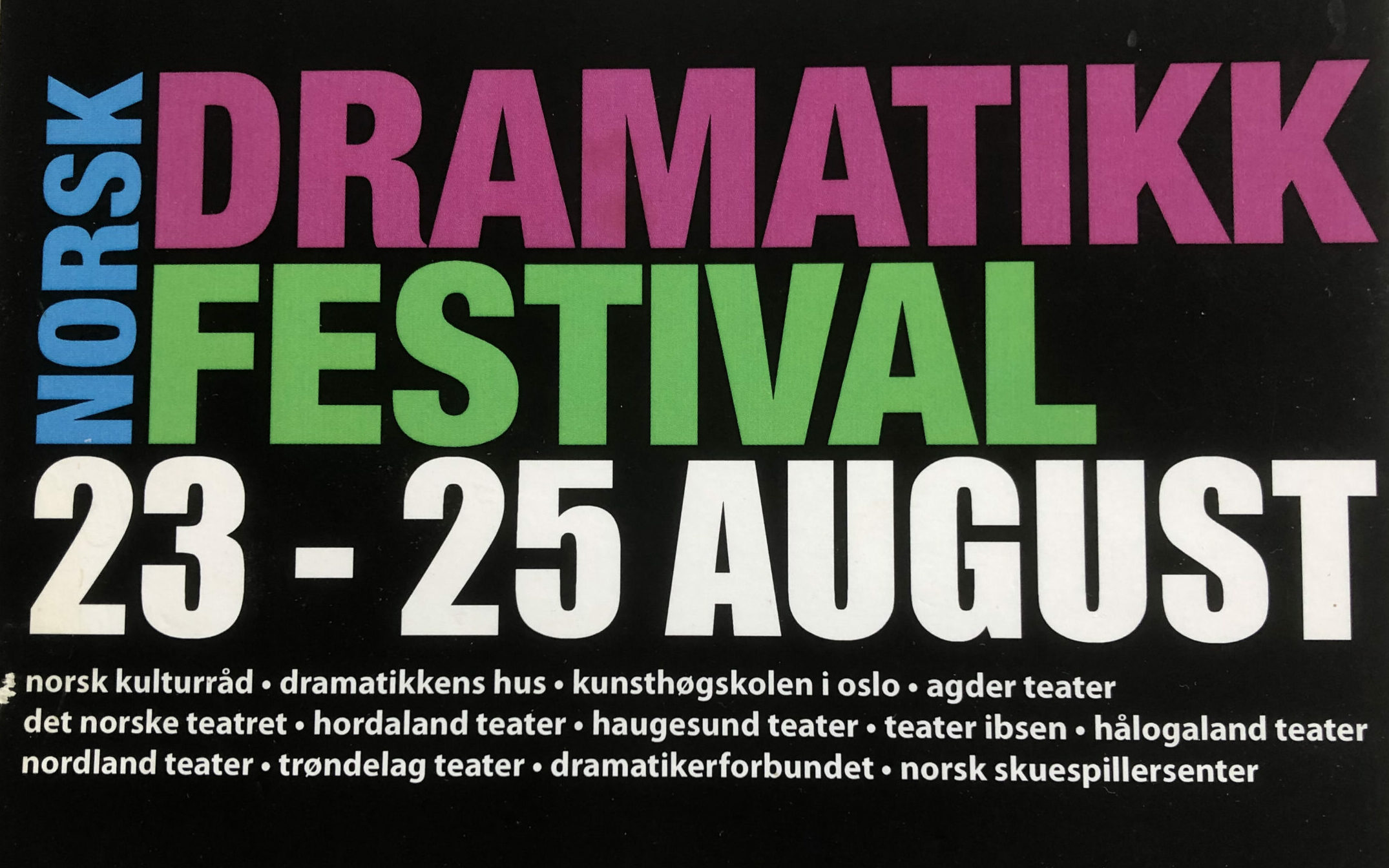 Dramatikkfestivalen 2013 postkort IMG_1635 Postkort Dramatikkfestivalen 2013